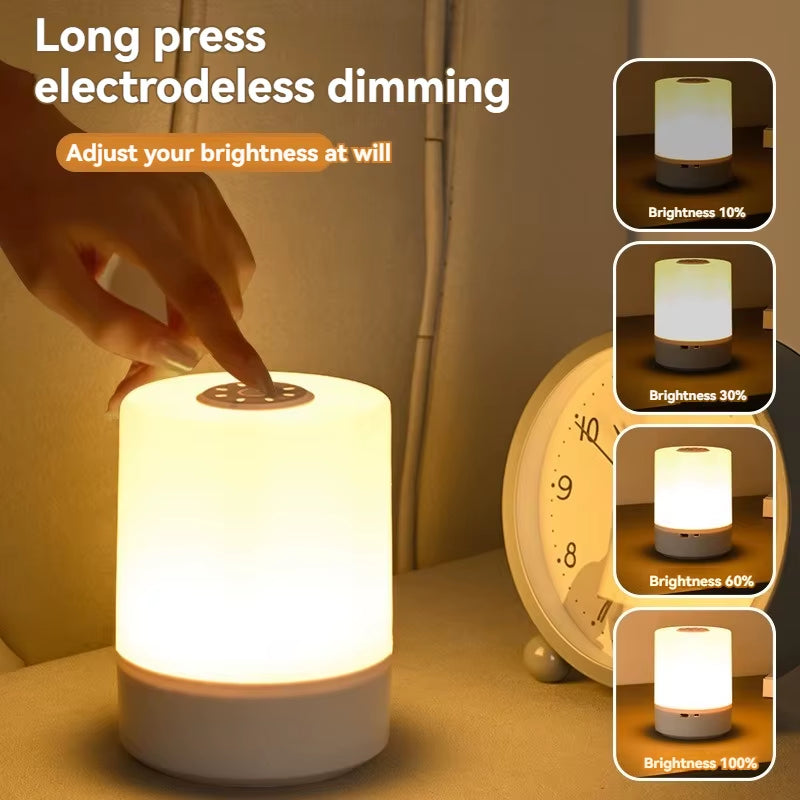 Led Night Lights Bedside Dimmable Charging Desktop Night Lamps Bedroom Bedside Lighting Decoration Touch Reading Led Table Lamps